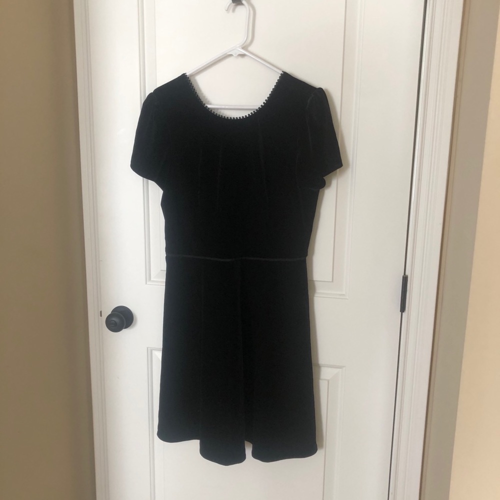 NWT Draper James Black Velvet Dress - Size 12